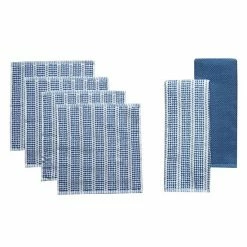 Food Network™ Awning Stripe Kitchen Towel & Dishcloth 6-pk. Cobalt -Food Network Shop unnamed file 1068