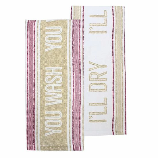 Food Network™ Sentiment Kitchen Towel 2-pack Red 4 Food Network™ Sentiment Kitchen Towel 2-pack Red - Image 2