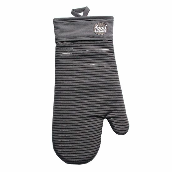 Food Network™ Stripe Silicone Oven Mitt Black 3 Food Network™ Stripe Silicone Oven Mitt Black