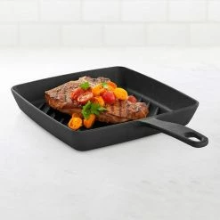 Food Network™ 9.8-in. Pre-Seasoned Cast-Iron Grill Pan -Food Network Shop unnamed file 538