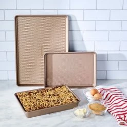 Food Network™ 3-pc. Essential Textured Bakeware Set Bronze 8 Food Network™ 3-pc. Essential Textured Bakeware Set Bronze -Food Network Shop unnamed file 560