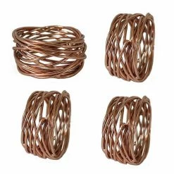 Food Network™ Metallic Twist Napkin Rings 4-pk. Gold -Food Network Shop unnamed file 846