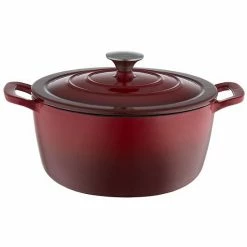 Food Network™ 7-qt. Ombre Enameled Cast-Iron Dutch Oven Red -Food Network Shop unnamed file 99